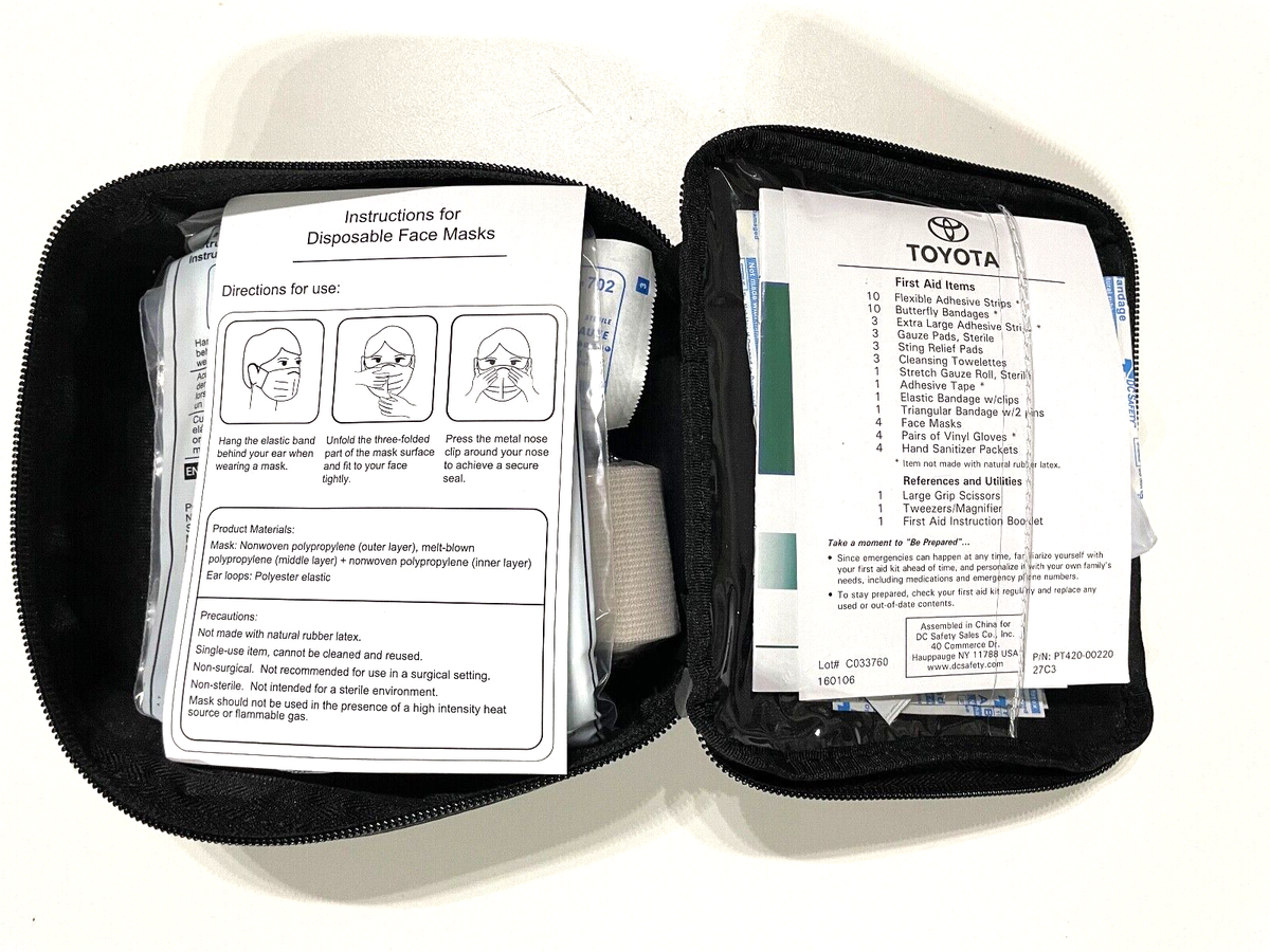 U.S TOYOTAトヨタの緊急アシストキット TOYOTA FIRST AID KIT EMERGENCY OEM CASE *NEW* GENUINE TOYOTA ITEM
