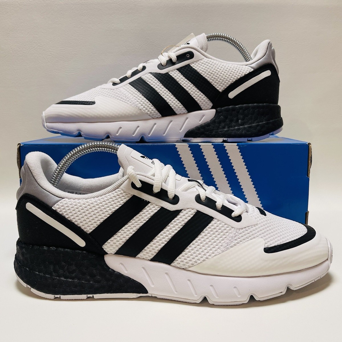 Adidas ZX 1K Boost Men's Shoes White Black Silver Athletic