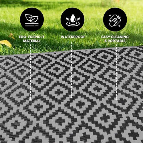Waterproof Outdoor Rug for Balcony Patio Reversible Plastic Straw Utopia Home - 第 21/48 張圖片