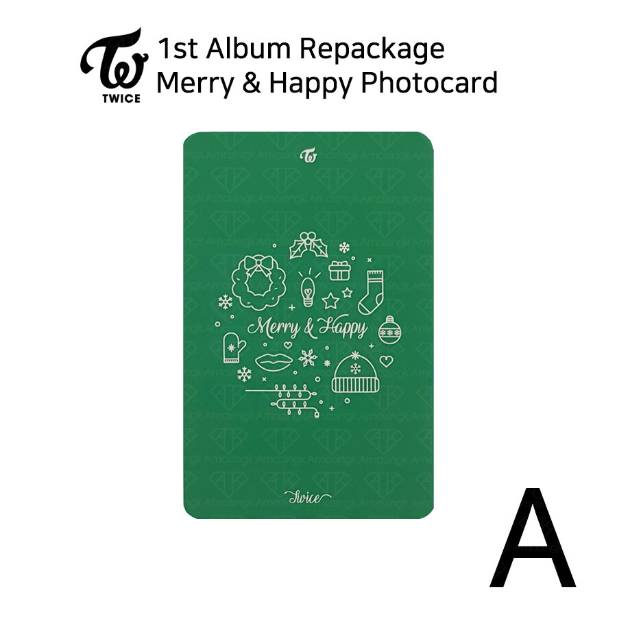 メリー トレカ ほぼコンプセット 220枚 直筆サイン入り Merry TWICE 1st Album Repackage Merry & Happy Official Christmas