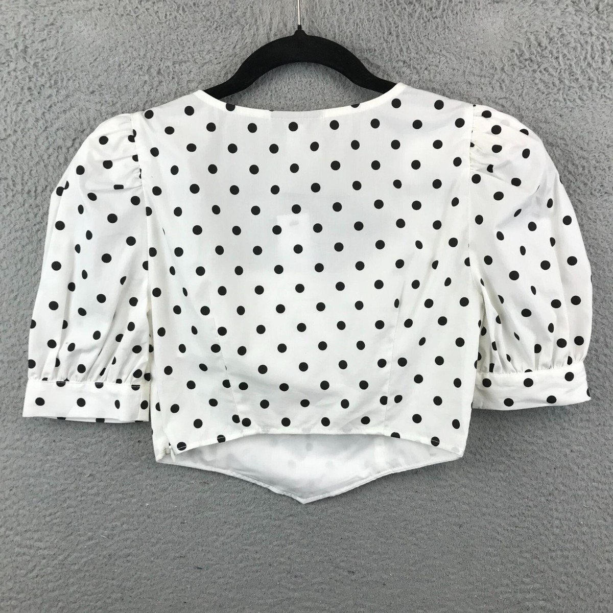 New Topshop Petite Polka Dot Blouse UK 4 EU 32 US 0 Black & White