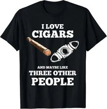 Funny Cigar Accessories Gift Set Cigar Lover Smokers Party Gift Unisex T-Shirt