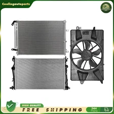 Radiator & Condenser & Cooling Fan Assembly For 2014-2018 Jeep Cherokee 2.4L