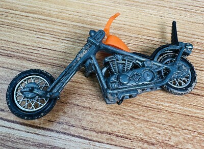 Hot Wheels Rrrumblers 1971 Mean Machine Motorcycle Orange Bike