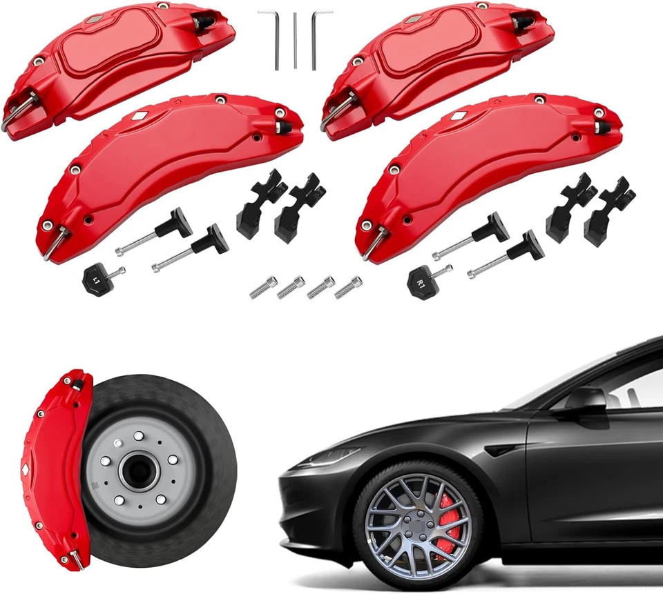 For Tesla Model 3 Highland 2024 2025 Accessories Brake Caliper Covers 4pcs/set - Image 2 of 4