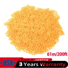 200ft Plastic Barrier Chain Yellow Chain Safety Chain Barrier Fits Crowd Control
