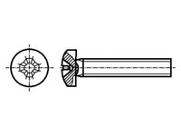 200X 1154869 Schraube M6X20 Din: 7985A Kopf: Zylinder Phillips Stahl Zink Bossar