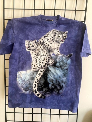 VINTAGE TYE-DIE PURPLE WHITE LEOPARD T-SHIRT by THE MOUNTAIN - Picture 3 of 3