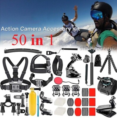 50 In 1 Accessories For Gopro 13 12 11 10 9 8 7 6 Bundle Chest Head Mount Biking