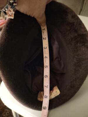 Vintage Kangol Design Brown Fuzzy Furry Bucket Hat 90s Y2K  display picture 2