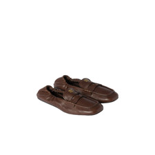 MIU MIU Ruches Briarwood Leather Loafers New Authentic