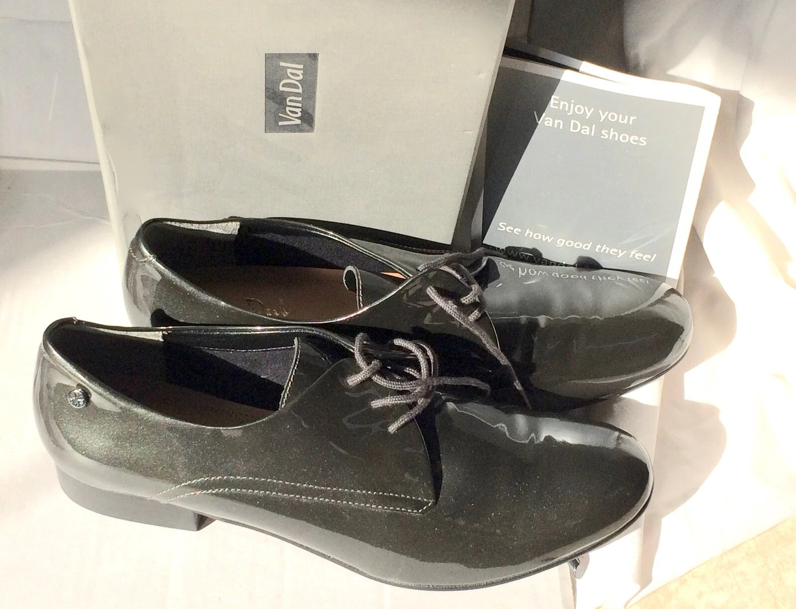 VANS Scarpe Oxford Van Dal Cagney Storm grigio vernice donna S7 nuove imballate