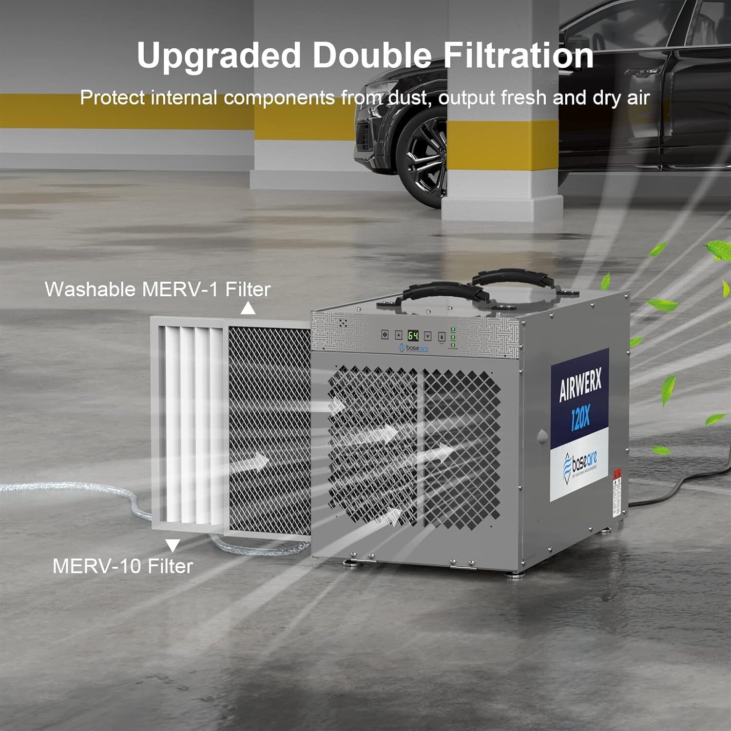 BASEAIRE AirWerx 235 Pints Crawl Space Commercial Dehumidifier|Pump|3300 sq. ft.