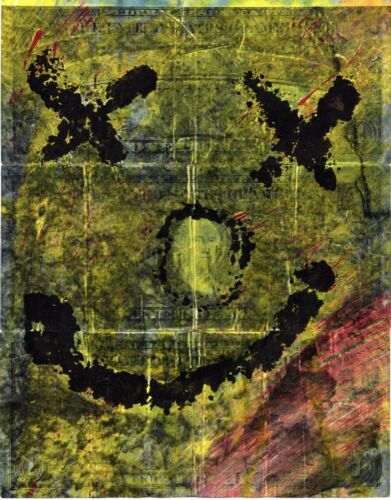 Wolfi Waeger Money Art Real Dollars 1/1 -*Raw grin* SEE VIDEO A25