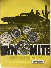 1976 Superior Mag Rims Wheels Print Ad Dynomite Super Star Pantera Wire