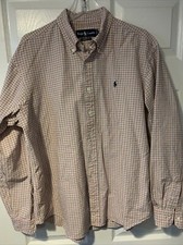 RALPH LAUREN CLASSIC FIT Men's Long Sleeve Button Down Shirt Plaid Size XL