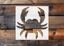 Reusable Crab Stencil for Painting, Marine-Themed DIY Projects, Plastic Template