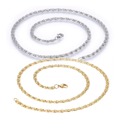 ネックレス・ペンダント ROMANTINUER SN89 NECKLACE 304 Stainless Steel Lumachina Chain Necklaces Gold Silver