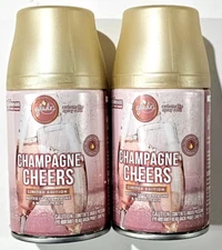 2 Pack Glade Automatic Spray Refill Champagne Cheers White Peach