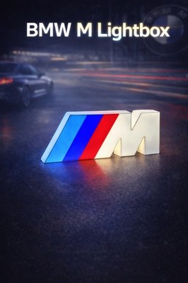 BMW M LED Lightbox Logo   USB Lampe | Deko für Garage, Fans & Sammler NEU