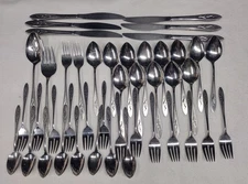 Oneida Oneidacraft Deluxe Ember Glow Flatware Lot 44 Pc