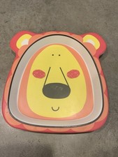 Certified International Child Plate Coral and Yellow Tiger