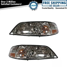 Headlight Assembly Set Driver & Passenger Side Fits 2003-2004 Lincoln Town Car