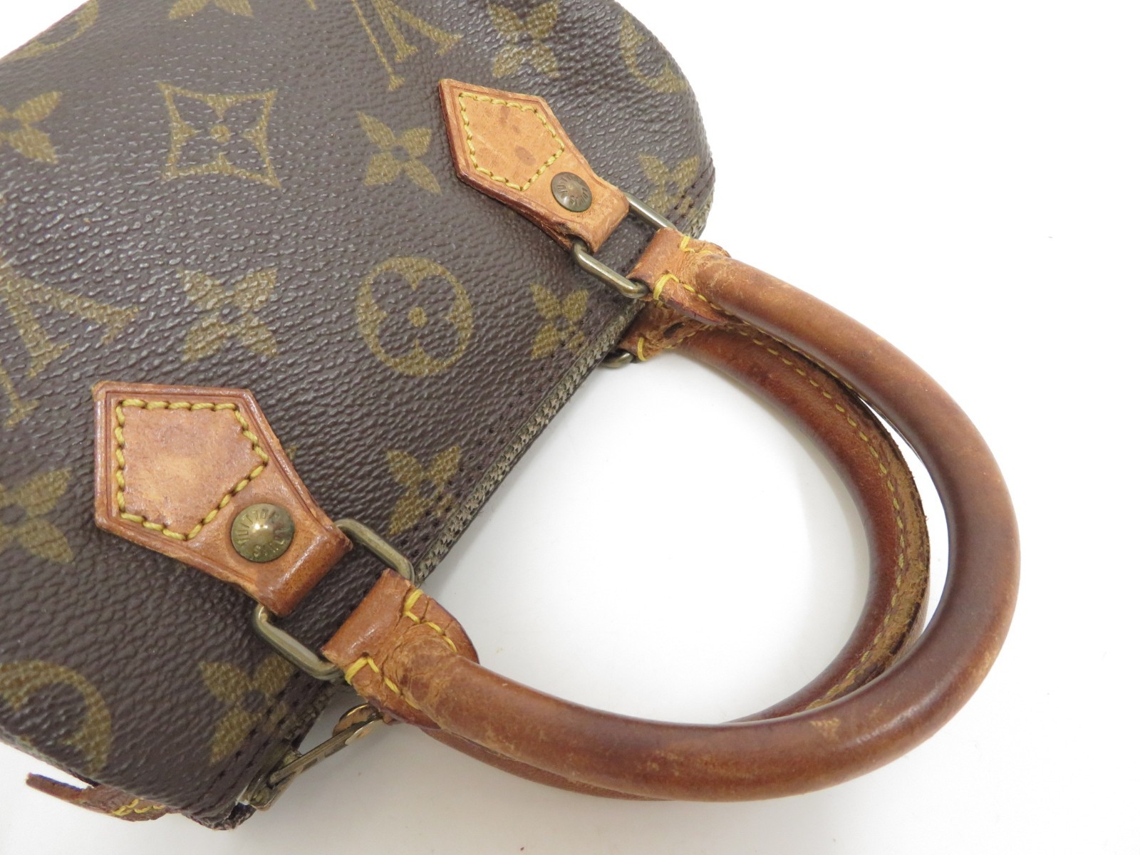 Authentic Louis Vuitton Monogram Mini Speedy Hand Bag F#47717