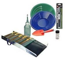 27" Sluice Box  Gold Panning Kit 14" Gold Pans