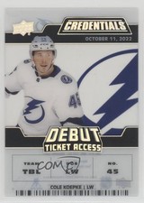 2022 Upper Deck Credentials Debut Ticket Access Acetate 47/249 Cole Koepke 03uh