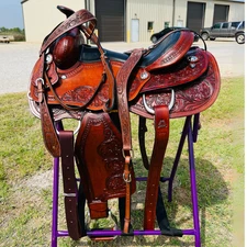 Adult Argentinian Western Horse Pleasure/Trail Saddle 15" to 18" Free Tack set
