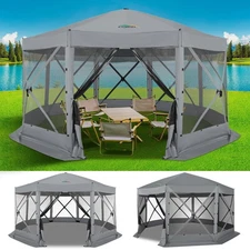 15x15ft Extra Large Pop-Up Gazebo Canopy Tent with Mosquito Netting, Spacious...