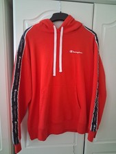 Champion Women Hoodi Size Large Red Cotton Excellent Condition