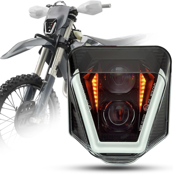Motorrad LED Scheinwerfer E-GeprüFt Mit Fern- Und Abblendlicht Tagfahrlicht FüR-image
