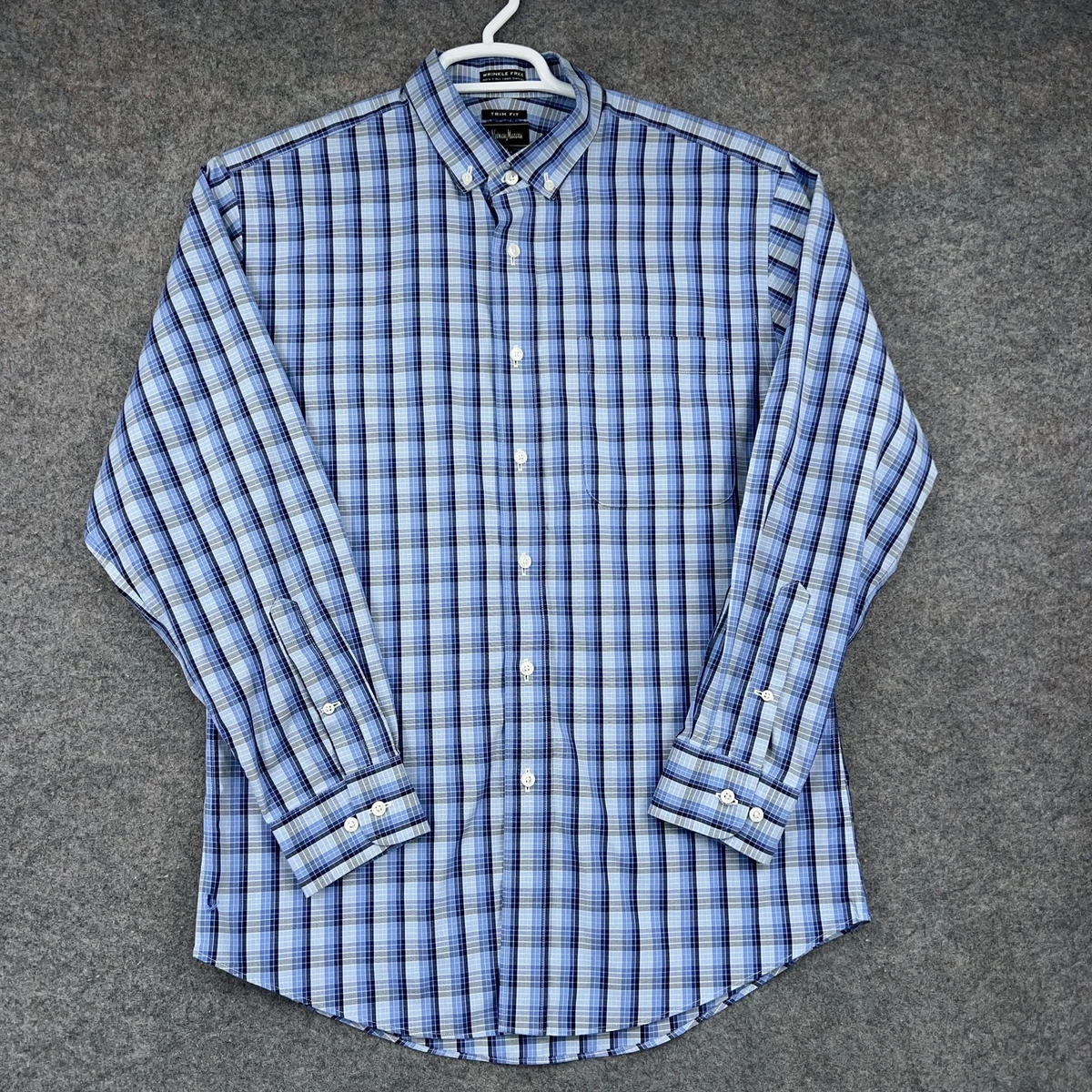 fit and flare homecoming dresses short BLU Prato 100% Cotton Dress Shirt in Beige Check 17.5 / L main image 0