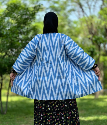 UZBEK CHAPAN, uzbek ikat coat, handwoven robe, Uzbekistan suzani caftan
