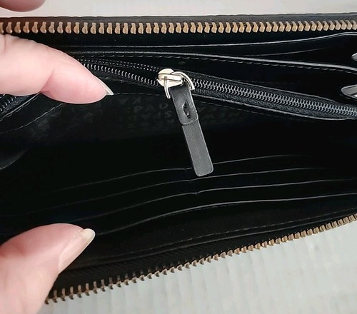 Kate Spade Geldbörse Schwarz Penn Place Prägung Neda Rundumreißverschluss Neu - Bild 23 von 24