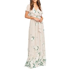 Show Me Your Mumu Floral Maxi Dress Women's Medium Chiffon Coquette Cottagecore
