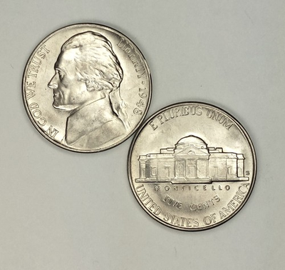 #ad 1948 S UNCIRCULATED JEFFERSON NICKEL CHOICE TO GEM BU $5.95