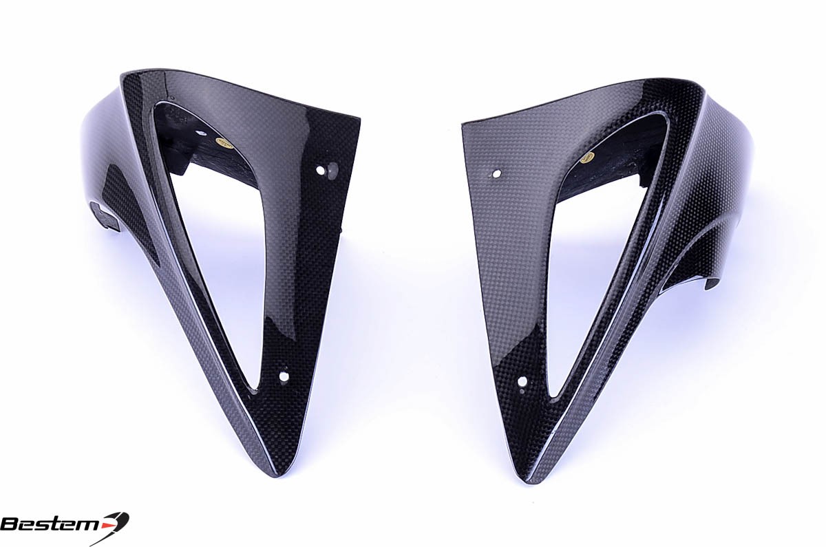  R1100S カーボン フロントフェアリング・ホワイトウインカー 1998-2005 BMW R1100S 100% Carbon Fiber Turn Signal Corner Covers