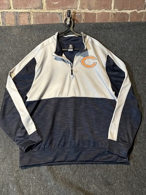 Chicago Bears NFL Team Apparel 1/4 Zip Pullover Combine Authentic 2XL Heavy Duty