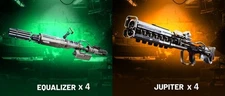 Arc Raiders 8 LEGENDARY Guns - 4x EQUALIZER BEAM RIFLES AND 4x JUPTER RIFLES