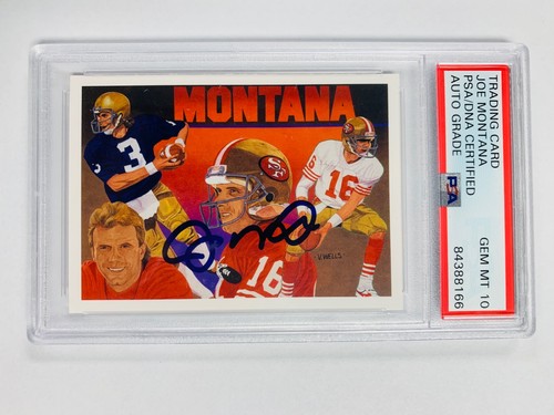 1991 UPPER DECK JOE MONTANA HEROES RARE ON CARD AUTO CERTIFIED PSA GEM MINT 10