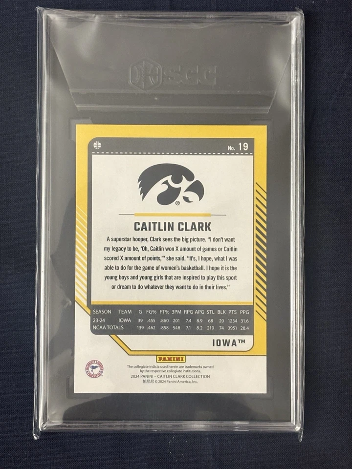 2024 Panini Caitlin Clark Collection Donruss #19 Verde 1/6 (RC) SGC 9 - Imagem 2 de 4