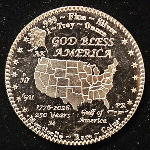 1 OZ , 999 Feinsilber. (Amerikanisches Silbermedaillon 250 Jahre Jubiläum)