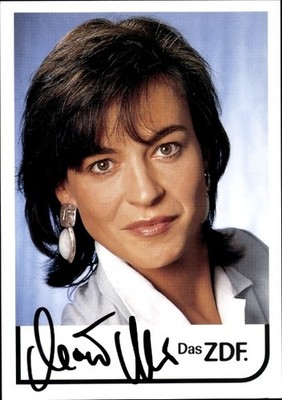 Autograph card TV presenter Maybrit Illner, ZDF - 11516929