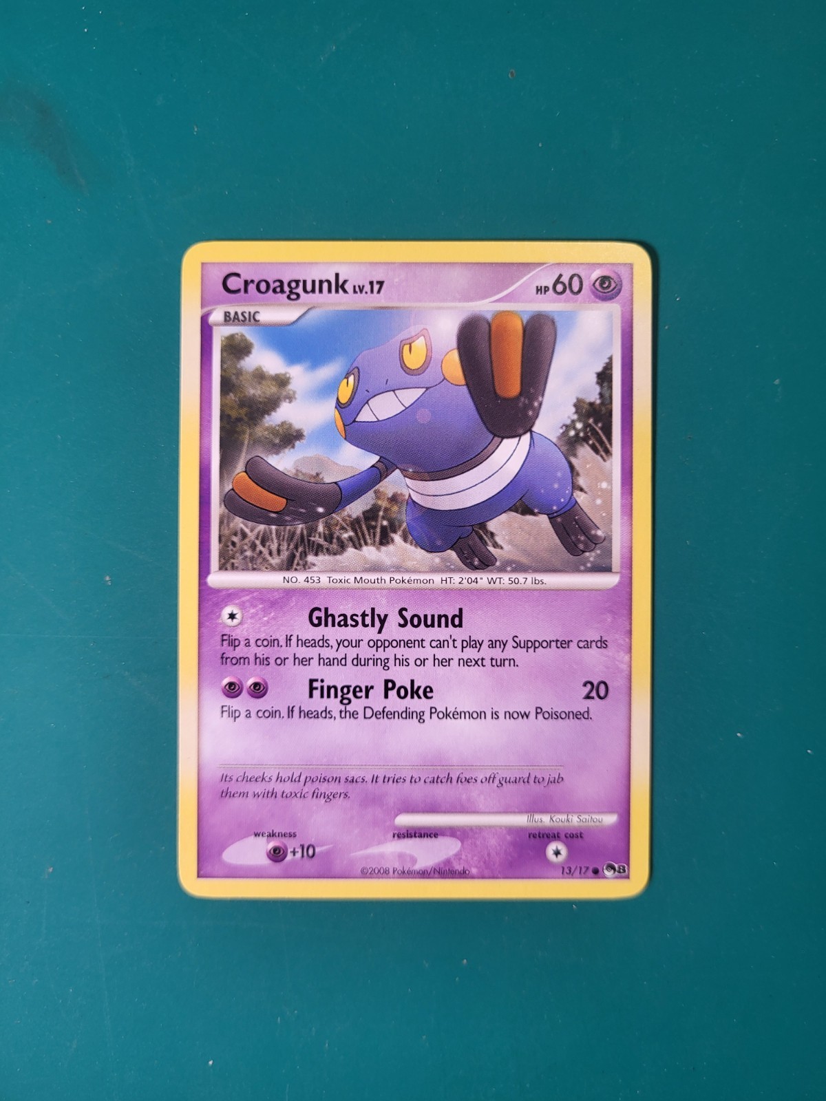 Croagunk 13/17 Non Holo from Pokemon POP Series 8 LP or Better