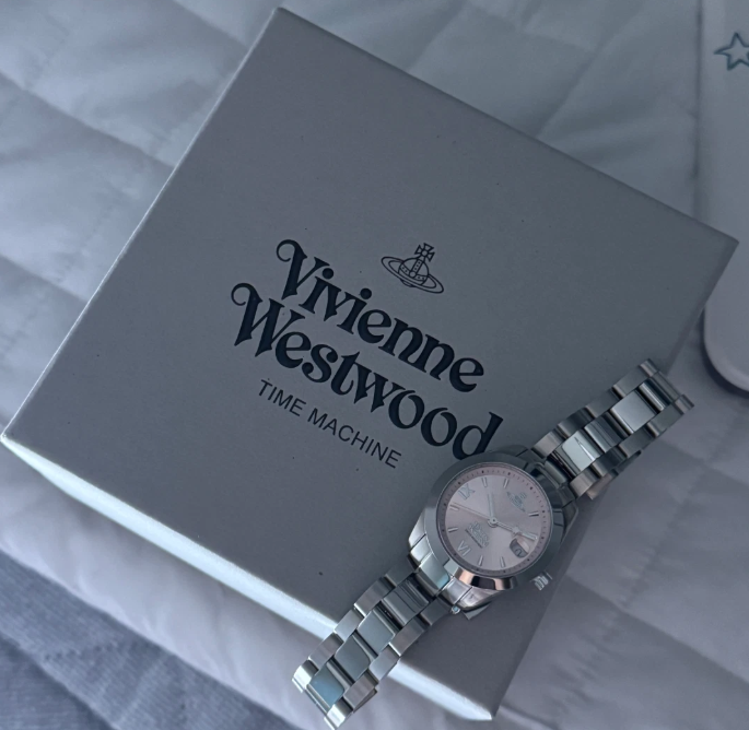 Vivienne Westwood Fenchurch Watch Silver Pink Dial Ladies Luxury