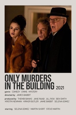 Only Murders in the Building clean TV Show poster: 11 x 17 inches
