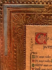 Texte ancien encadré – Cadre doré ancien